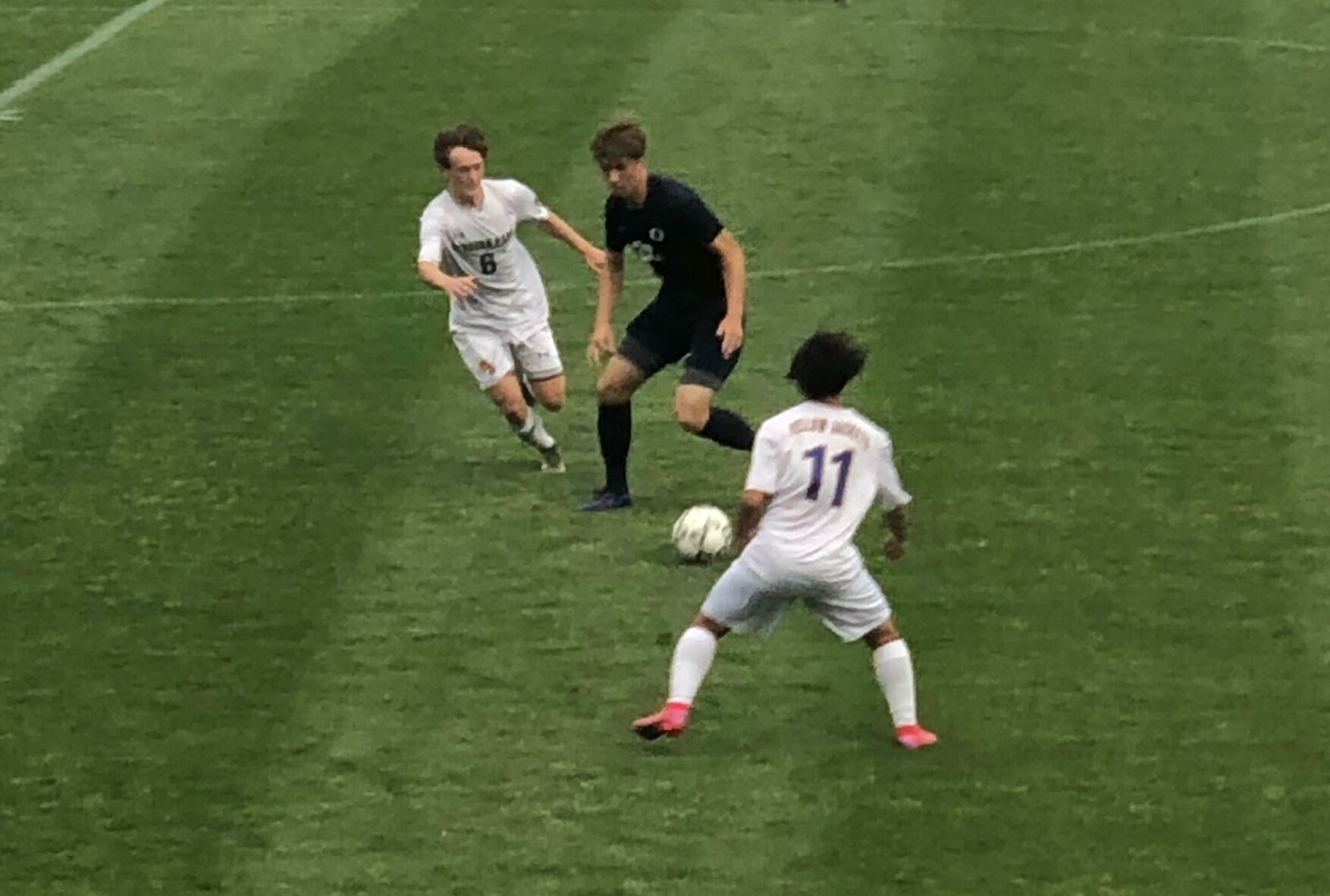 Cooper Noseworthy on the ball.jpg Osbourn H.S. boys' soccer team
